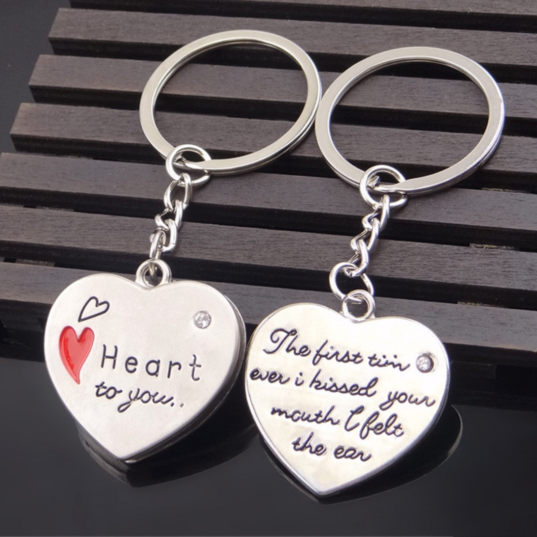 Heart To You Keyring - First Kiss Keychain