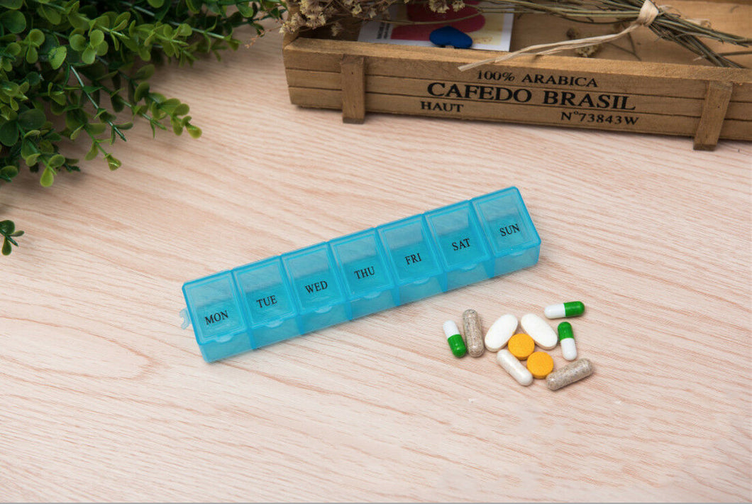 KoKobase Blue 7 Day Large Pill Box Holder 3 Colours KOKOBASE