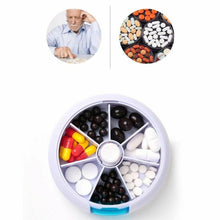 Load image into Gallery viewer, Rotating 7 days Travel Pill Box Medicine Tablet Storage
