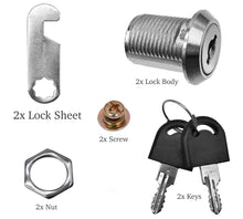 Load image into Gallery viewer, KOKOBASE 3-Pack Zinc Alloy Cam Lock Set - Secure Drawer and Cabinet Locking System - Versatile 3PCS / 16mm 20mm 25mm 30mm Cam Locks with Unique Keys
