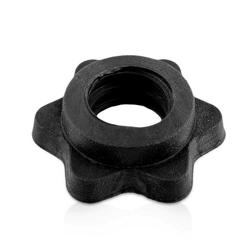 KoKobase 4pcs 1Inch/25mm Black Plastic Dumbbell Bar Hexagonal Nut Spin-Lock Collars KOKOBASE