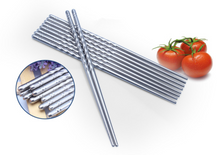 Load image into Gallery viewer, Chopsticks 2/5/10Pairs Metal Reusable Korean Chinese Stainless
