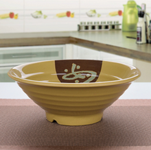 Load image into Gallery viewer, Plastic Oriental Japanese Brown Ramen Noodle Soup Bowl
