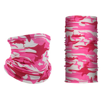 Load image into Gallery viewer, KOKOBASE Pink Camo Multi Use Face Mask Cycling Neck Warmer Tube Scarf Snood Biker KOKOBASE
