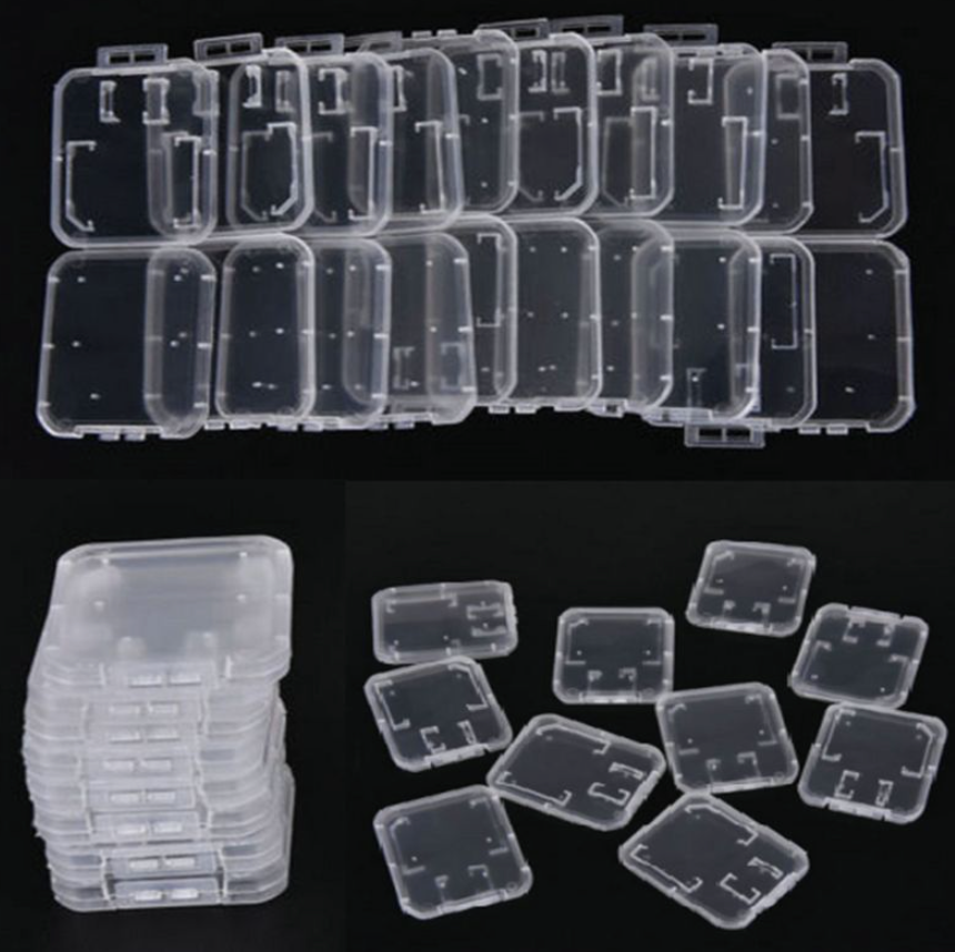 💾 100Pcs Transparent Plastic TF Micro SD Card Protective Case Holder 🗃️