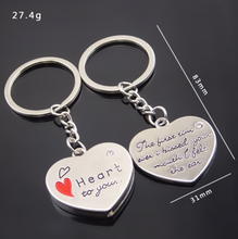 Load image into Gallery viewer, Heart To You Keyring - First Kiss Keychain
