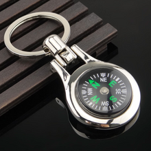 Load image into Gallery viewer, Sleek Round Compass Keychain – Navigational Keyring Accessory for Direction Guidance and Style
