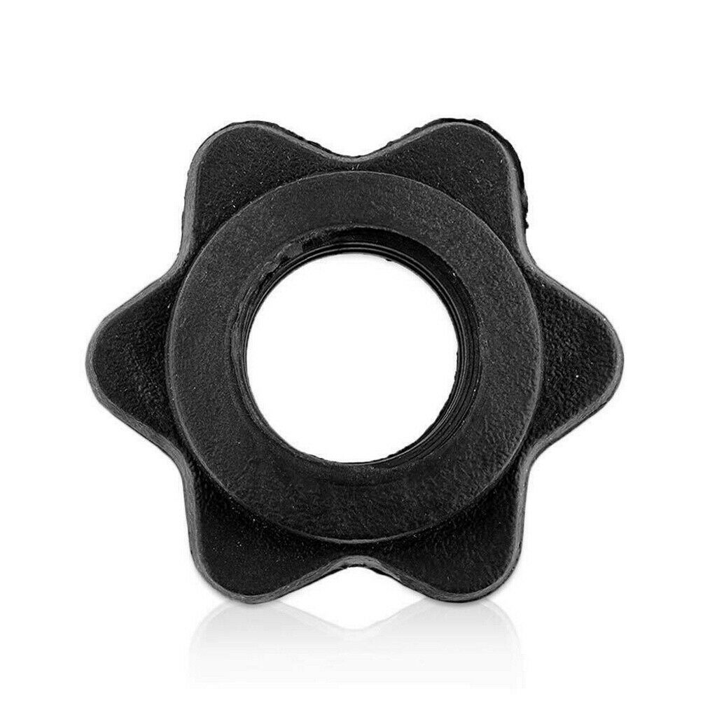 KoKobase 4pcs 1Inch/25mm Black Plastic Dumbbell Bar Hexagonal Nut Spin-Lock Collars KOKOBASE