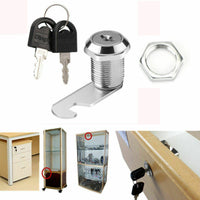 5PCS Cam Lock for Door Cabinet Mailbox Cupboard Locker 16mm 20mm 25mm 30mm 2 Keys replacement