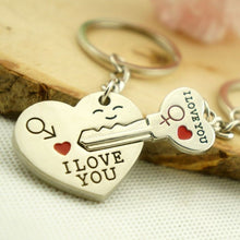 Load image into Gallery viewer, Cute Arrow &amp; I Love You Heart &amp; Couple KeyChain
