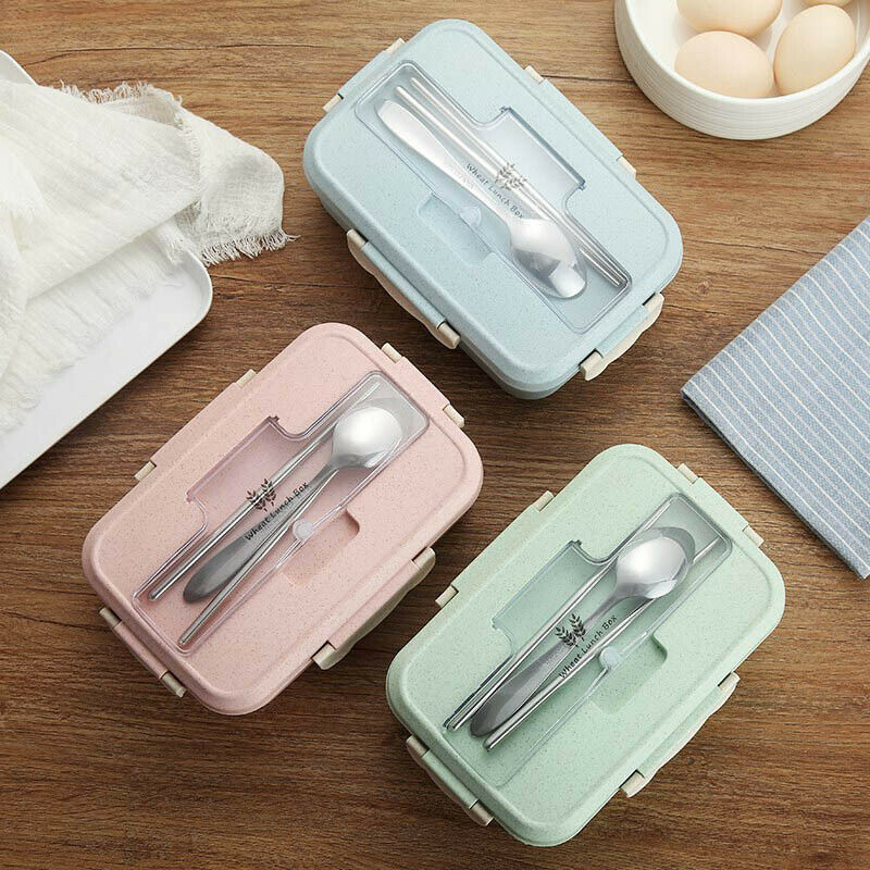 KoKobase Home, Furniture & DIY:Children's Home & Furniture:Kitchen & Dining:Lunchboxes & Bags 3 Compartments Lunch Box Food Container Set Bento KOKOBASE