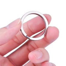Load image into Gallery viewer, 🔗 Premium 30mm Stainless Steel Flat Split Rings - Perfect for Keychains, Jewelry, and Crafts - Silver, Durable, and Versatile 🔑
