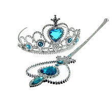 Load image into Gallery viewer, Vicloon Ice Princess Elsa Accessories Set  Tiara Crown and Magic Wand Girls Gift

