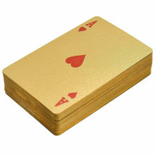Load image into Gallery viewer, Card Game Poker Gold 24K Plated Waterproof Durable Flexible Playing Gaming
