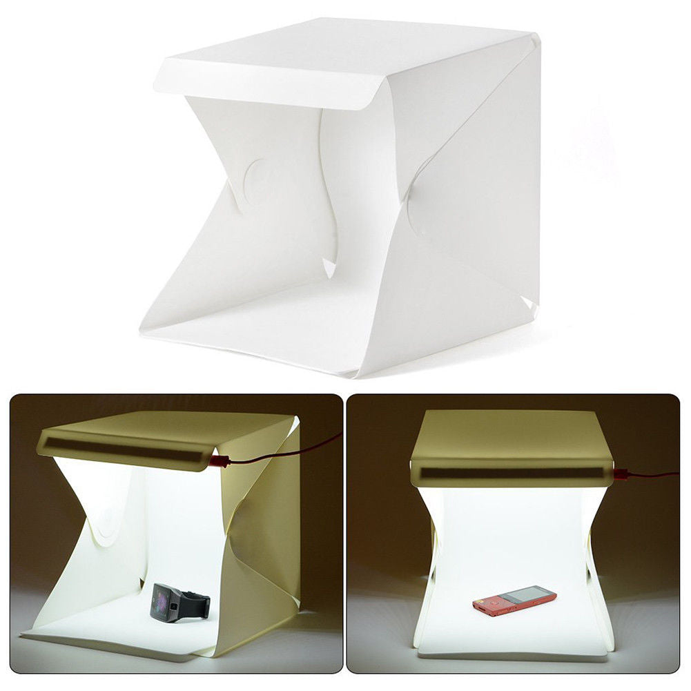 📸 Foldable Mini Photo Light Box Studio Tent with LED Lighting - 40cm - Perfect for Home Photography - USB Powered