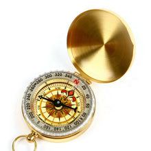 Load image into Gallery viewer, Pocket Noctilucent Compass Brass Hiking Camping
