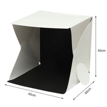 Load image into Gallery viewer, 📸 Foldable Mini Photo Light Box Studio Tent with LED Lighting - 40cm - Perfect for Home Photography - USB Powered
