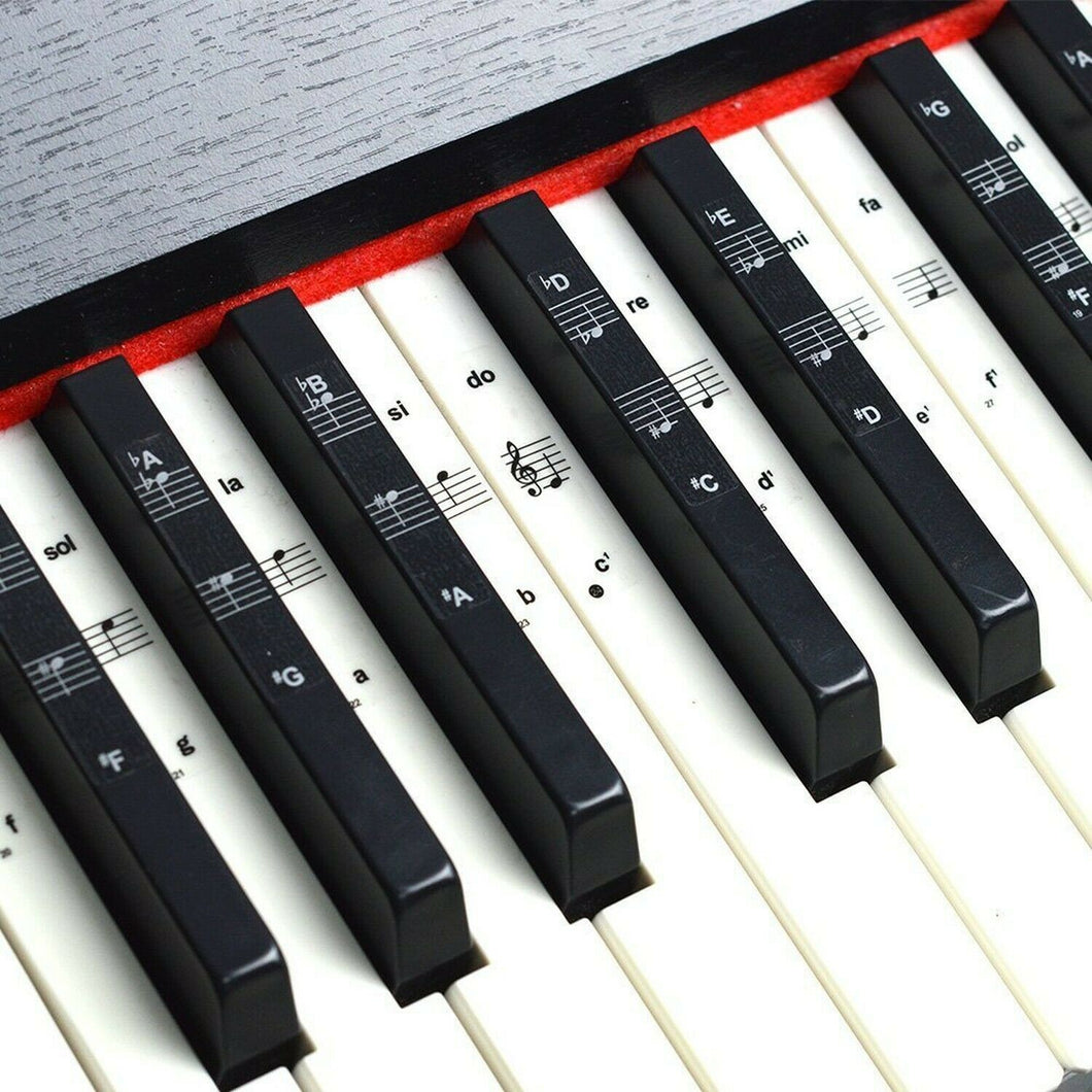 KoKobase Removable Colorful Music Keyboard Piano Stickers For 49, 37 ,61or 88-KEY Piano KOKOBASE