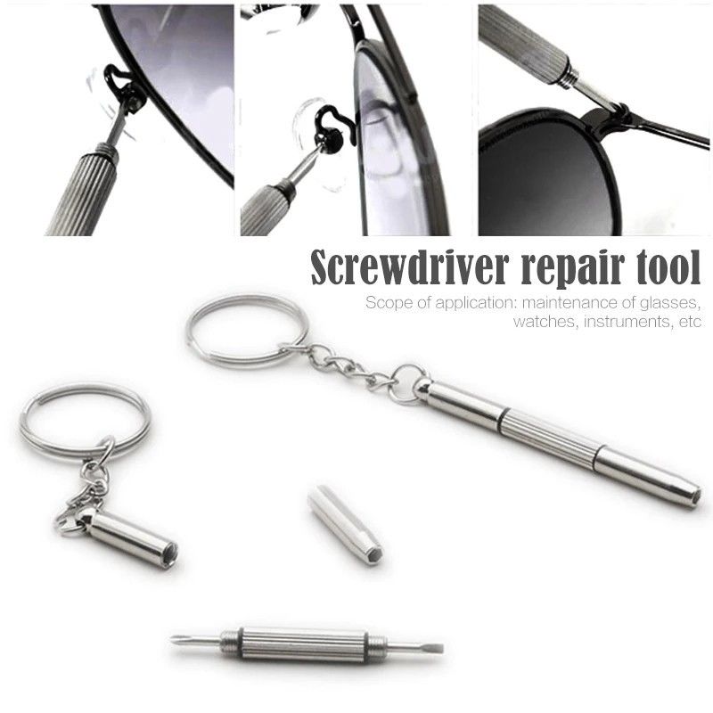 3 in 1 Mini Screwdriver Tool Repair set keyring for Watch, Glasses, Mobile Phone