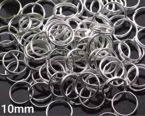 UK Wholesale Double Loop O-ring Open Jump Split Rings Keyrings Keychains 10mm